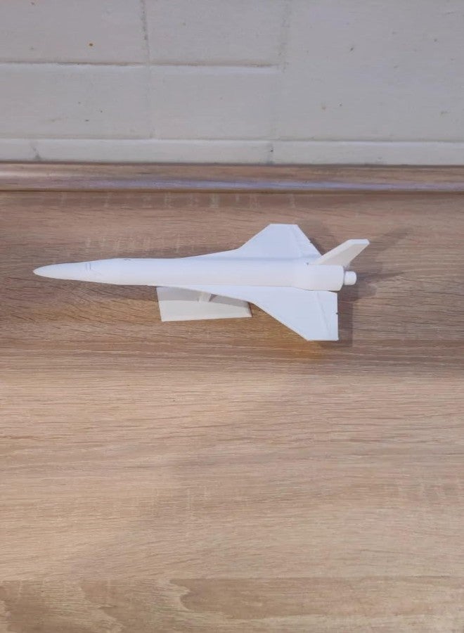 3D Craft Space Shuttle Model Display Piece, White and Black, Desktop Collectible with Stand - Image 4